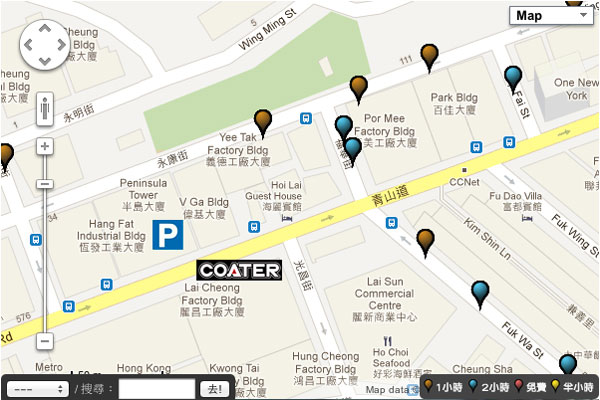 Coater Map for Parking