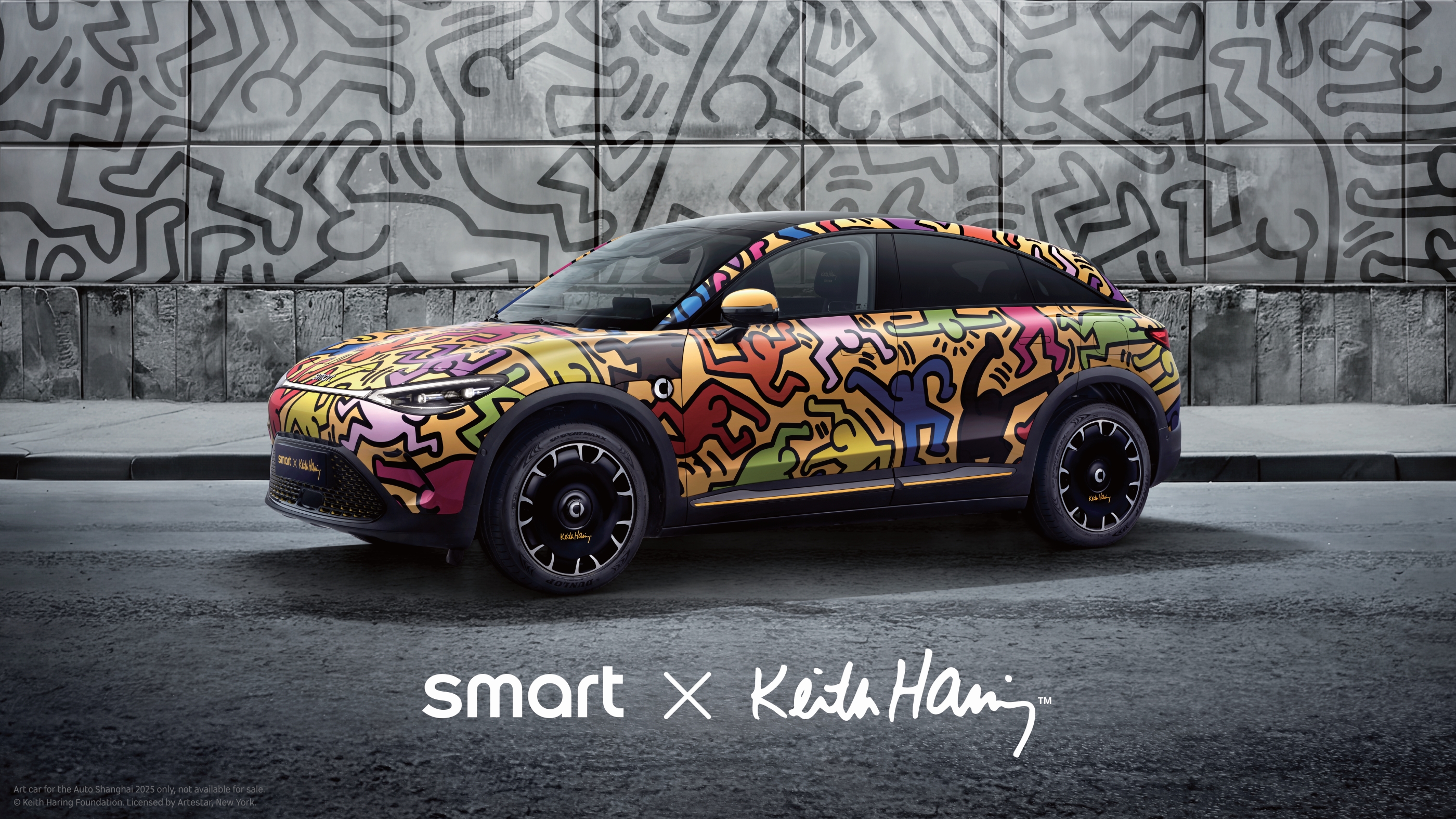 smart #3 x Keith Haring 藝術車首度展出