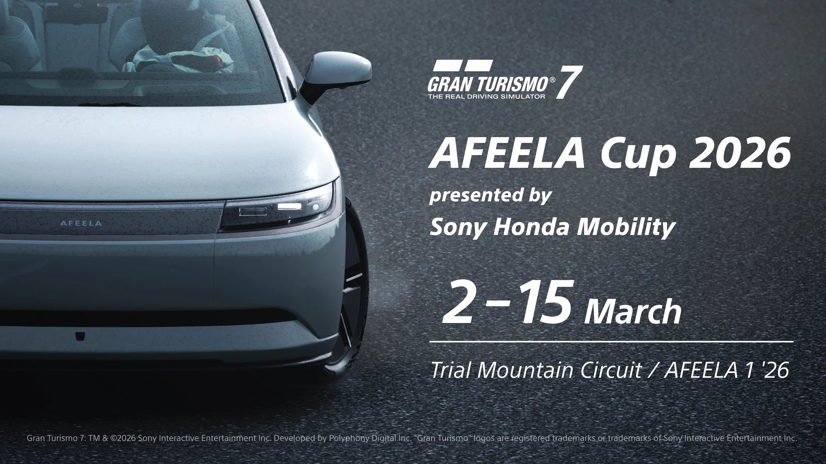 Sony Honda Mobility 發佈 AFEELA Cup 2026 爭霸戰