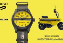 日本Seiko 5 Sports重磅聯乘Honda Motocompo限量腕錶破格登場